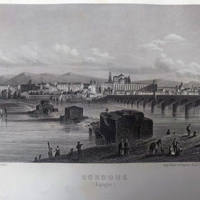 Grabado antiguo siglo XIX Córdoba Boulanger