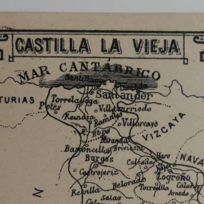 Mapa antiguo siglo XIX Cataluña Desconocido