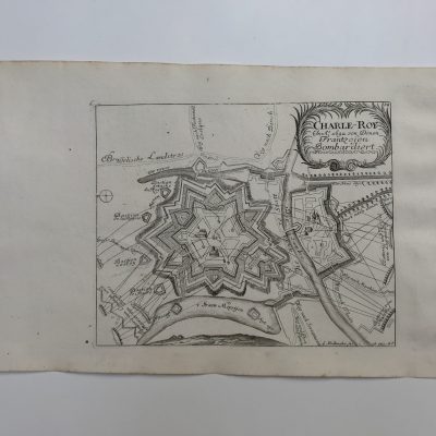 Mapa antiguo siglo XVII Bélgica Gabriel Bodenehr