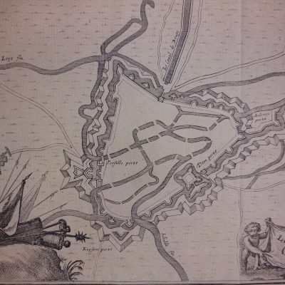 Mapa antiguo Siglo XVIII [1720] La Ville de GAND Ciudad de GANTE BÉLGICA Harrewyn