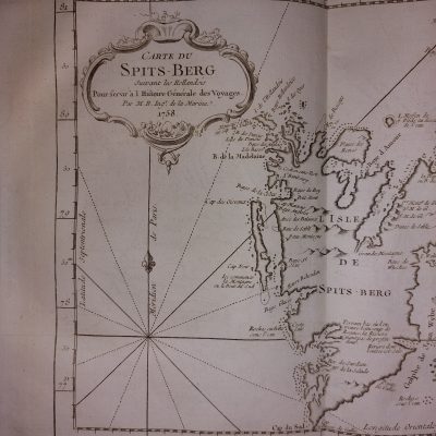 Mapas antiguo Siglo XVIII Spits- Berg Isla de Spitsbergen Noruega 1758 DATADO Bellin