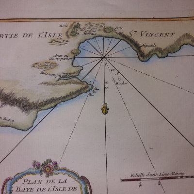 Mapa Siglo XVIII [1755] Baye De L’Isle De St Vincent Cap Verd Isla San Vicente Cabo Verde Bellin