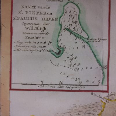 Mapa antiguo Siglo XVIII [1785] Awatska-Baai Awatska Kamtschatka Rusia James Cook